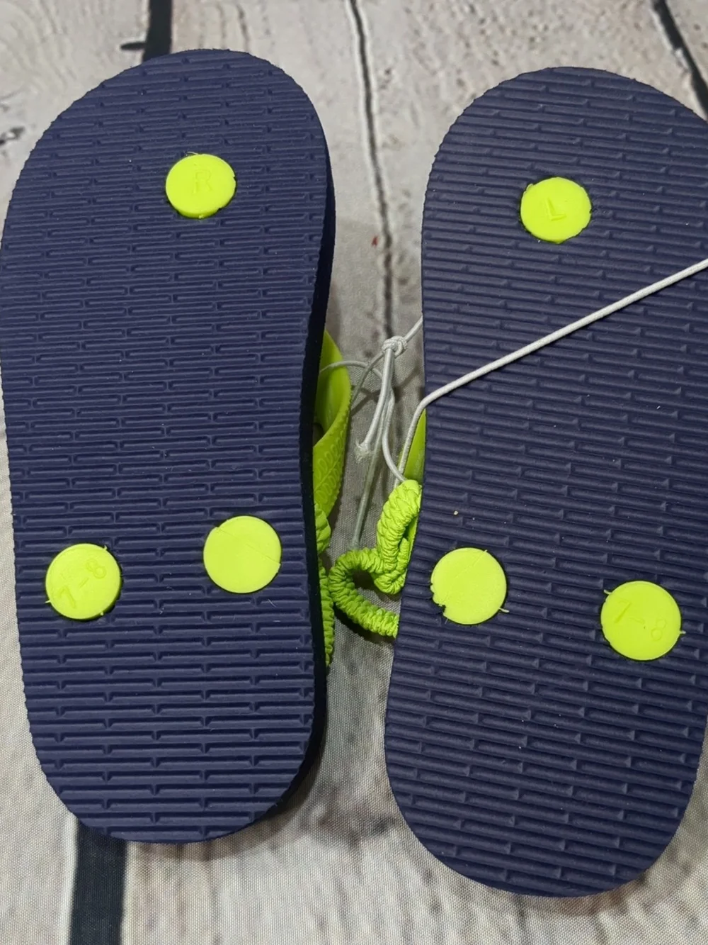 Cat & Jack Neon Yellow and Purple Jellyfish Flip-Flops